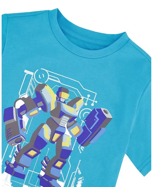Детская футболка с принтом для мальчиков Transformer Deux Par Deux, Sky Blue — фото 4