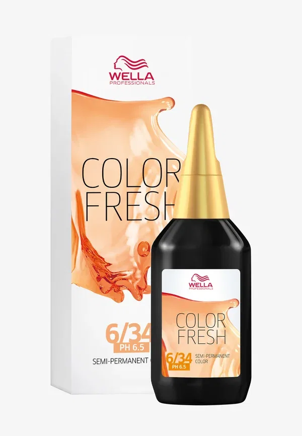 Краска для волос жидкая Professionals color fresh hair colour Wella, dark blonde gold-red 75 мл, цвет dark blonde gold-red