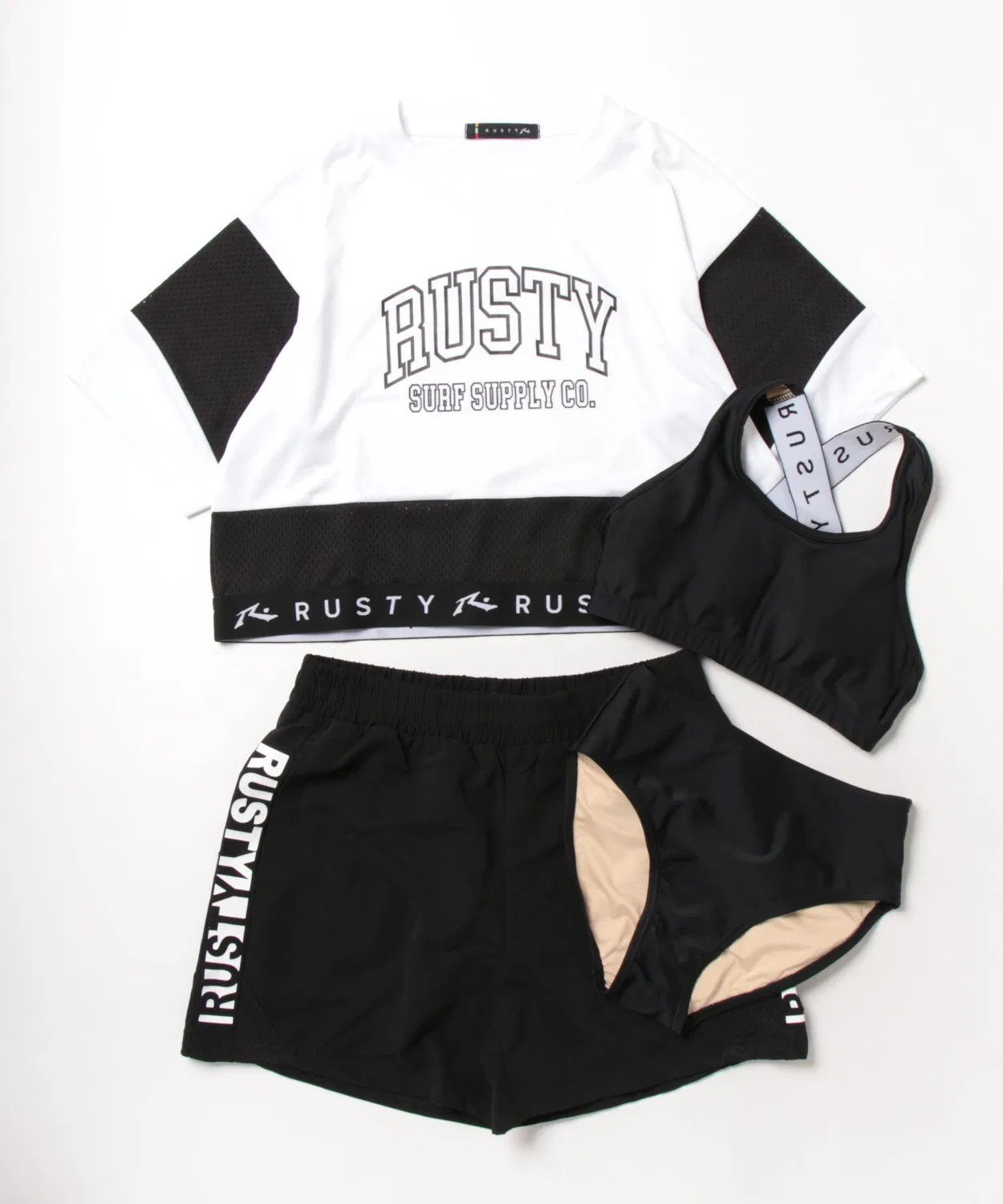 Детский комплект для плавания из 4 предметов с логотипом RUSTY, Белый