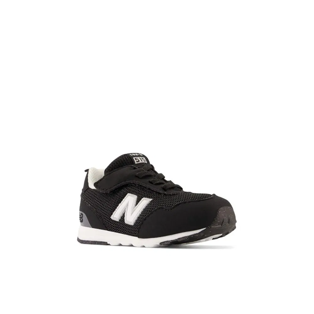 Детские кроссовки для девочек с липучкой 515 Hook & Loop New balance, Black — фото 4