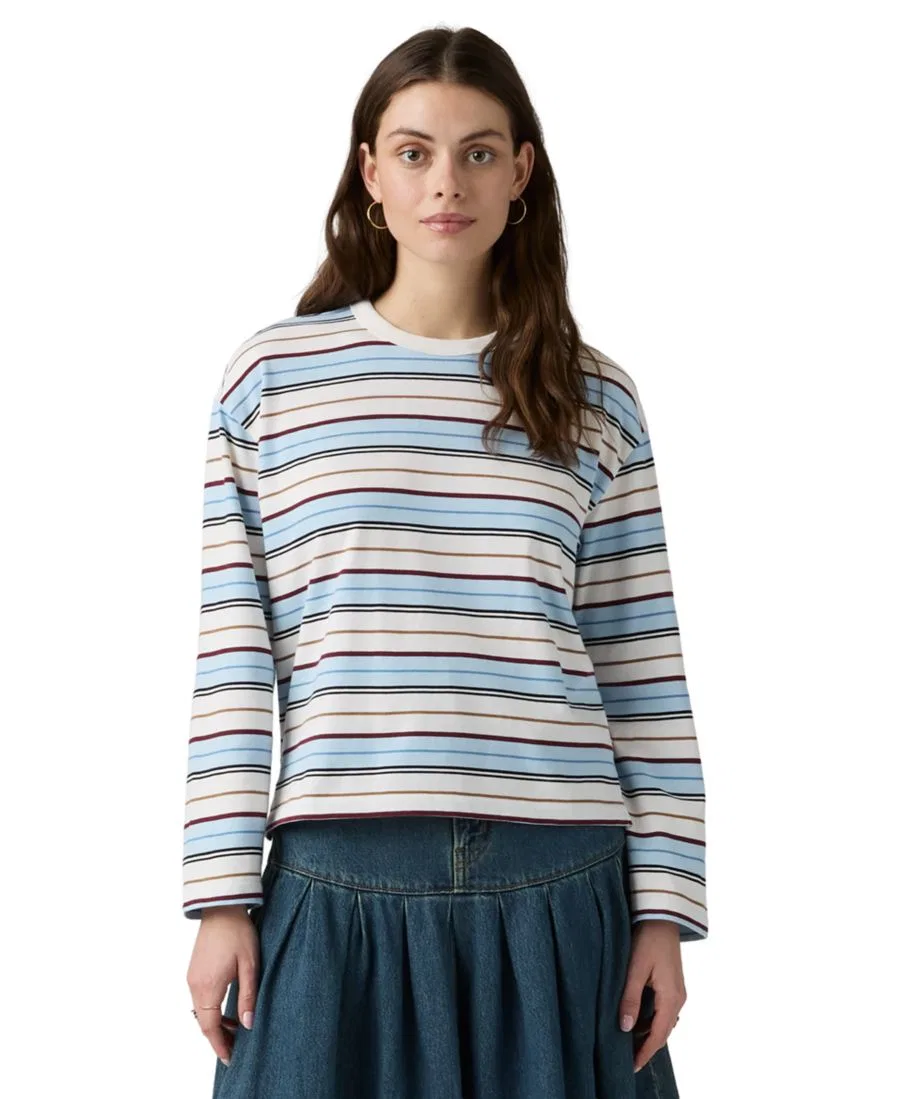 Футболка с длинным рукавом Vintage Levi's, Wednesday Stripe Egret — фото 2
