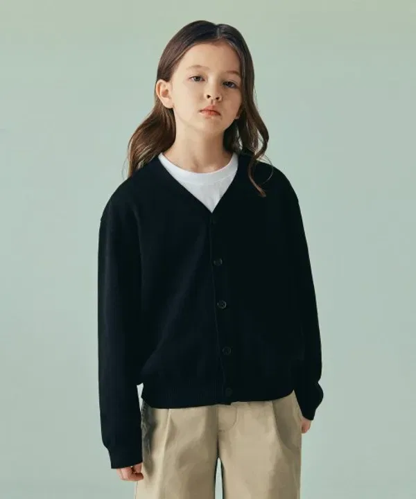 Кардиган оверсайз, Musinsa Standard Kids, черный