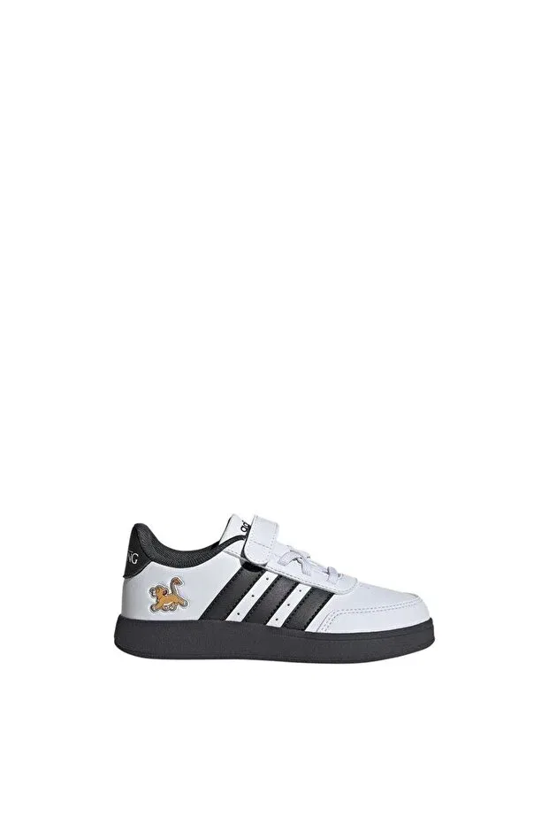 Детские кроссовки для девочек текстильные Breaknet lionking el c Adidas, Cloud White / Carbon / Carbon — фото 2