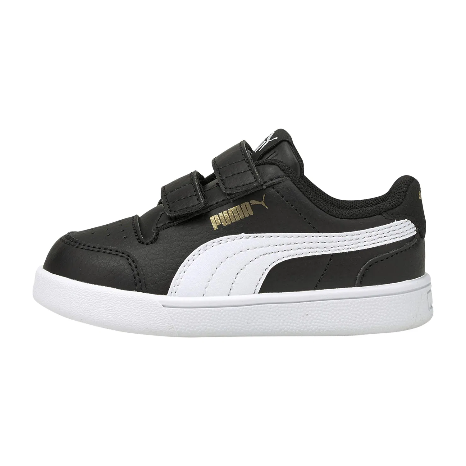 Детские кроссовки с искусственной кожей Shuffle V Puma, Schwarz Weiss