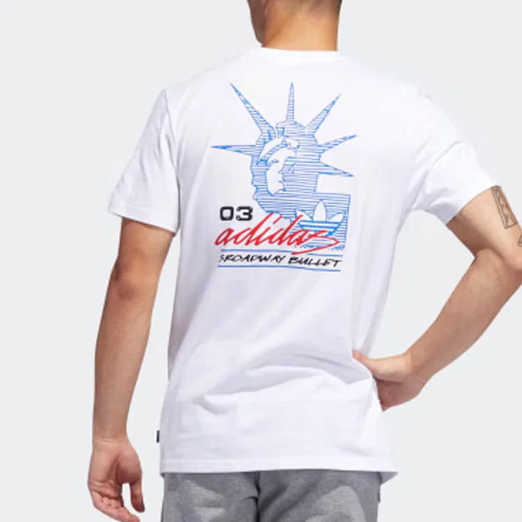 Футболка с принтом Grand Tee Adidas, белый — фото 3