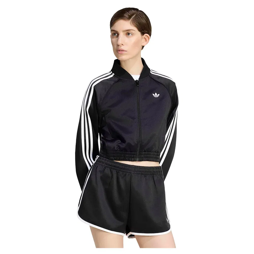 Женский свитшот с молнией Satin SST Adidas Originals, Black