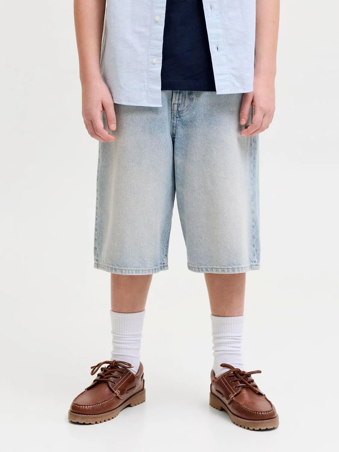 Шорты джинсовые свободного кроя Ron JACK & JONES JUNIOR, синий