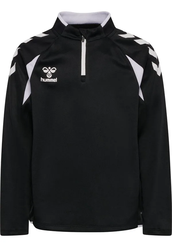 2.0 топ с длинными рукавами и молнией до середины груди Hummel, Black White