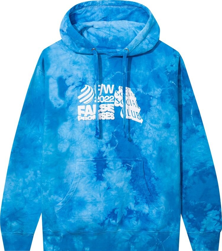 

Худи Anti Social Social Club False Promises Tie Dye Hoodie 'Blue', синий