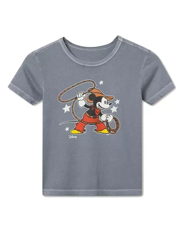 Детская футболка для мальчиков с принтом Mickey Mouse Lasso Tee Junk Food Clothing, Deep Indigo