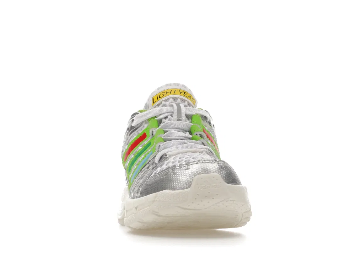 Детские кроссовки для мальчиков с дизайном Buzz Lightyear Adidas Adistar Control 5, Cloud White/Solar Slime/Silver Metallic — фото 2