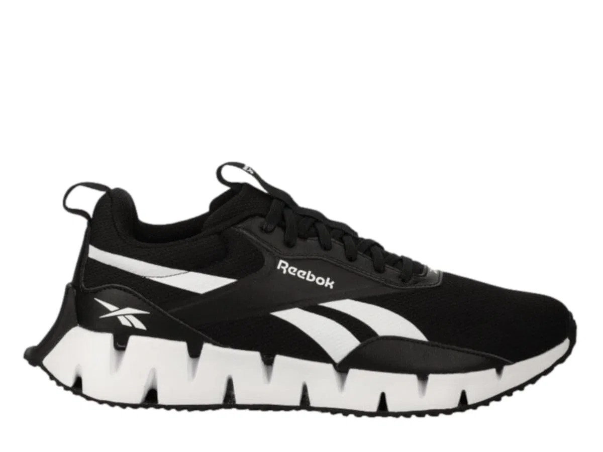 Детские кроссовки для мальчиков с принтом Zig Dynamica Str Reebok, Cblack Ftwwht Cblack — фото 2