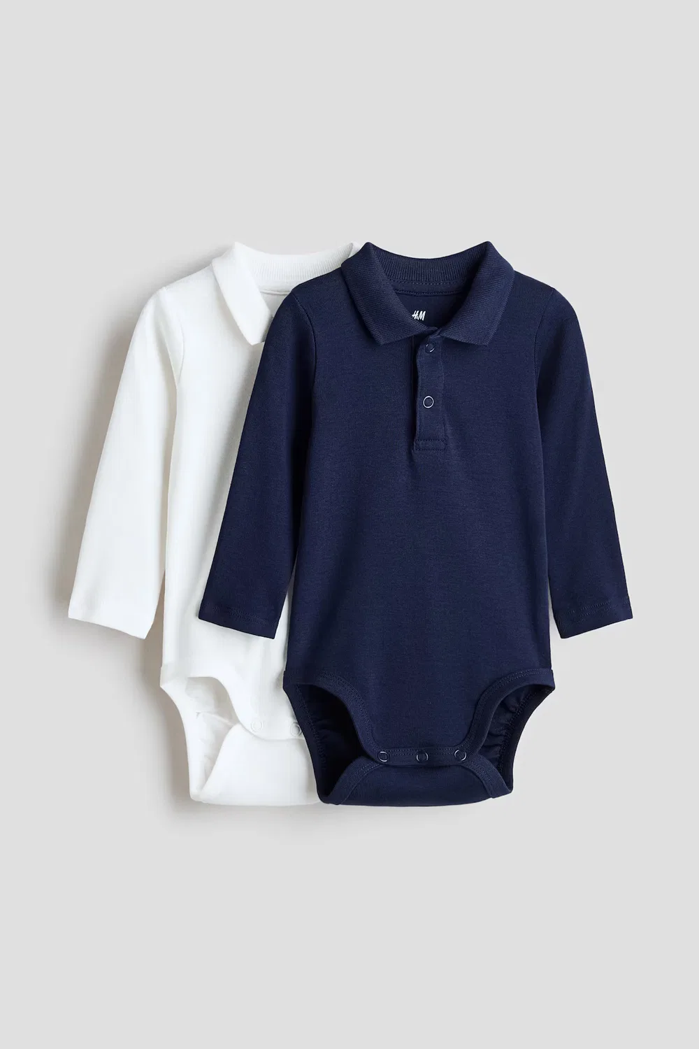 Комплект из двух боди-поло H&M, Marineblau/Weiß