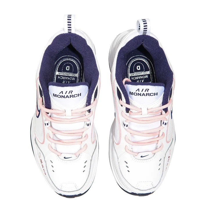 Кастомизированные кроссовки Nike Air Monarch 4 Chunky Unisex, белый/розовый — фото 4