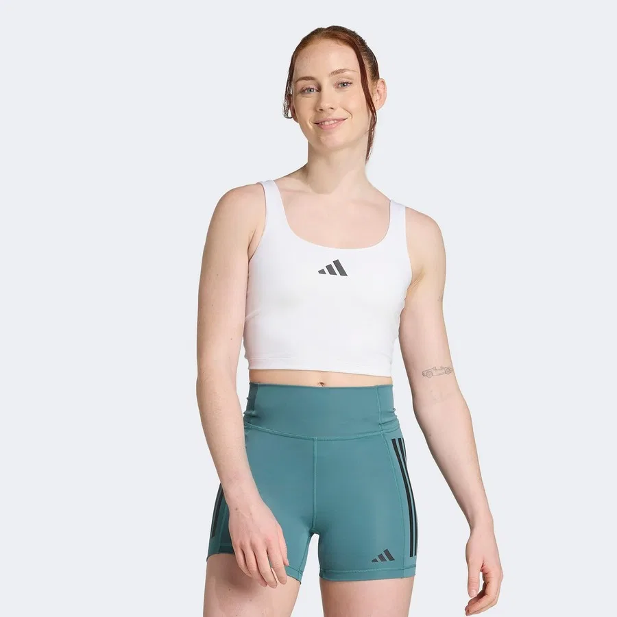 Спортивный топ-бра с принтом Power Light Support adidas, Черный