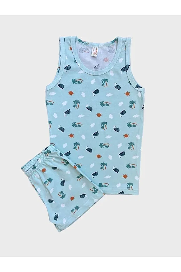 Детский комплект для мальчиков с принтом Boxer Shorts, Elmas Kids, Green — фото 2