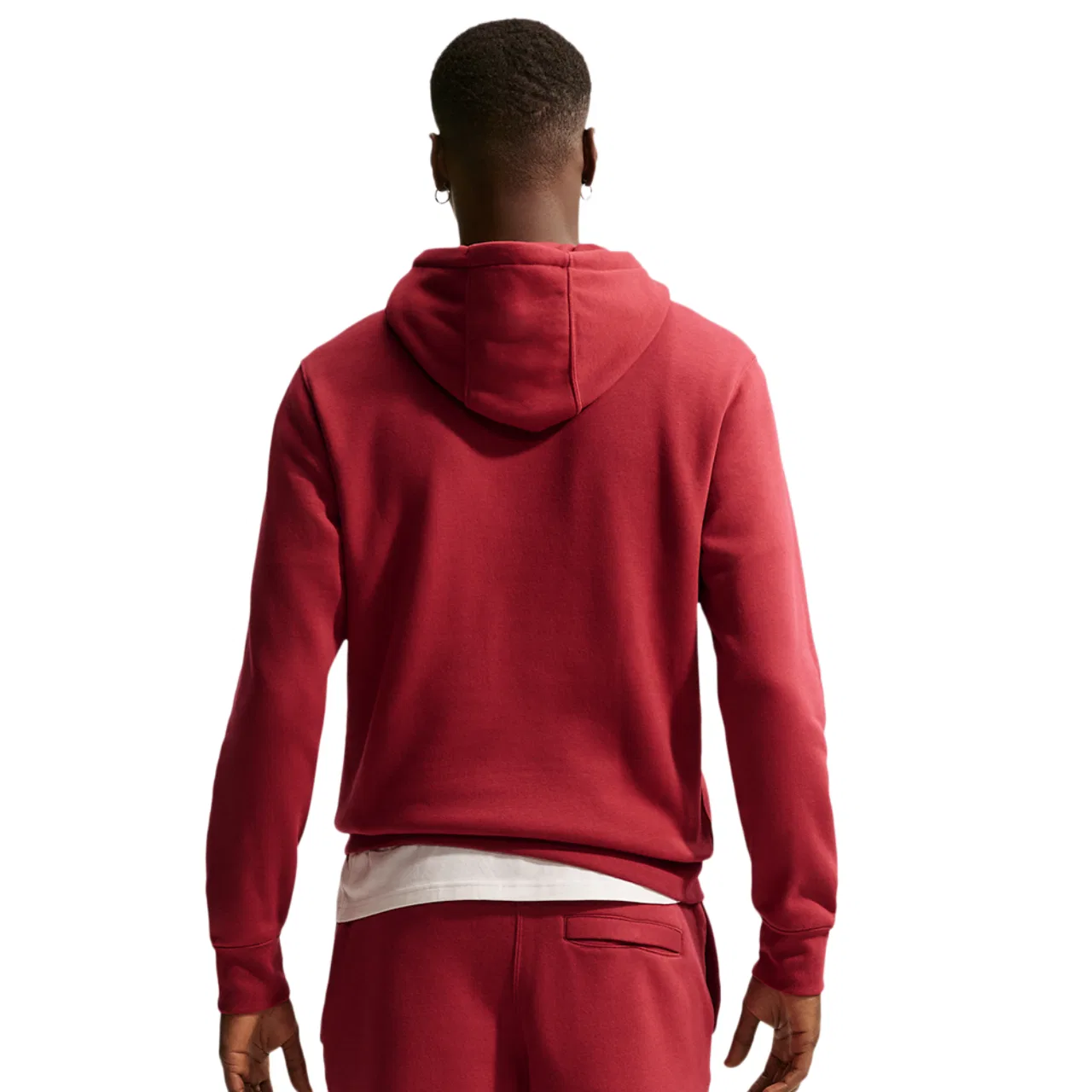 Мужская толстовка Club Pullover Nike, красный/белый — фото 2
