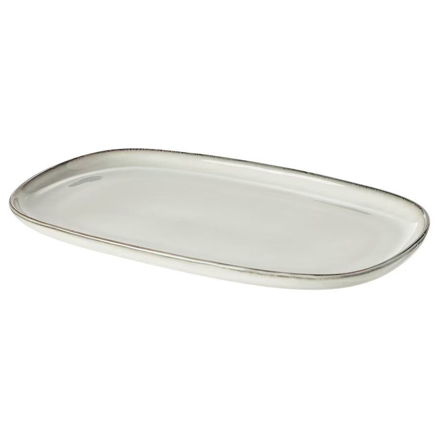 Тарелка Ikea Gladelig, 31x19 см, серый