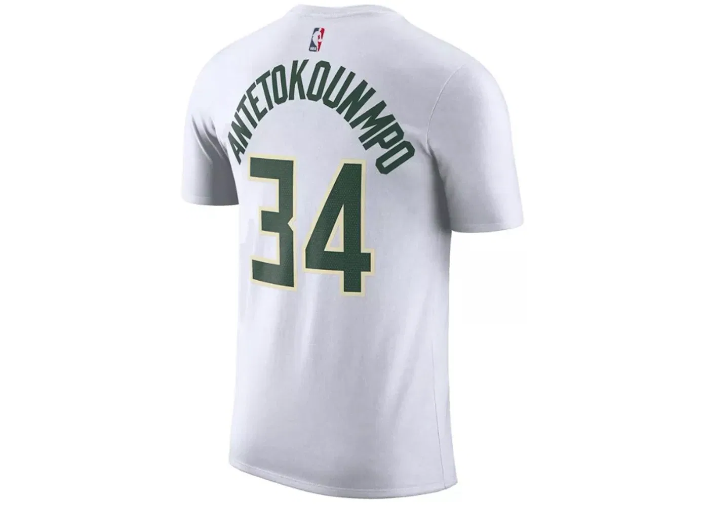 Мужская футболка с принтом Giannis Antetokounpo Nike, White/Green — фото 2