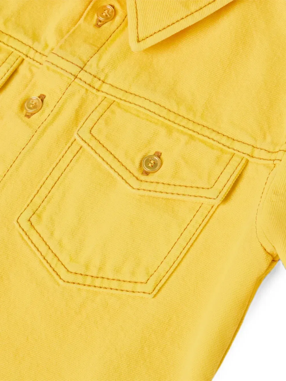Джинсовая рубашка Versace Kids, желтый — фото 3