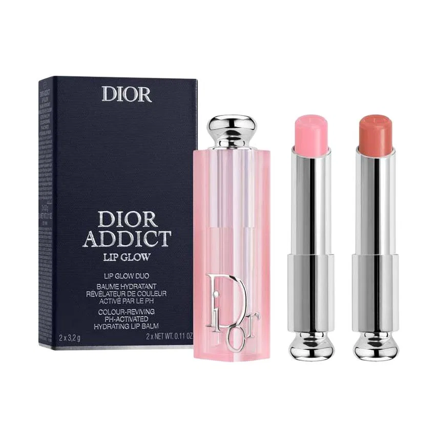 Женский набор бальзамов для губ с оттенками Pink и Rosewood, DIOR, 3.2 г+3.2 г