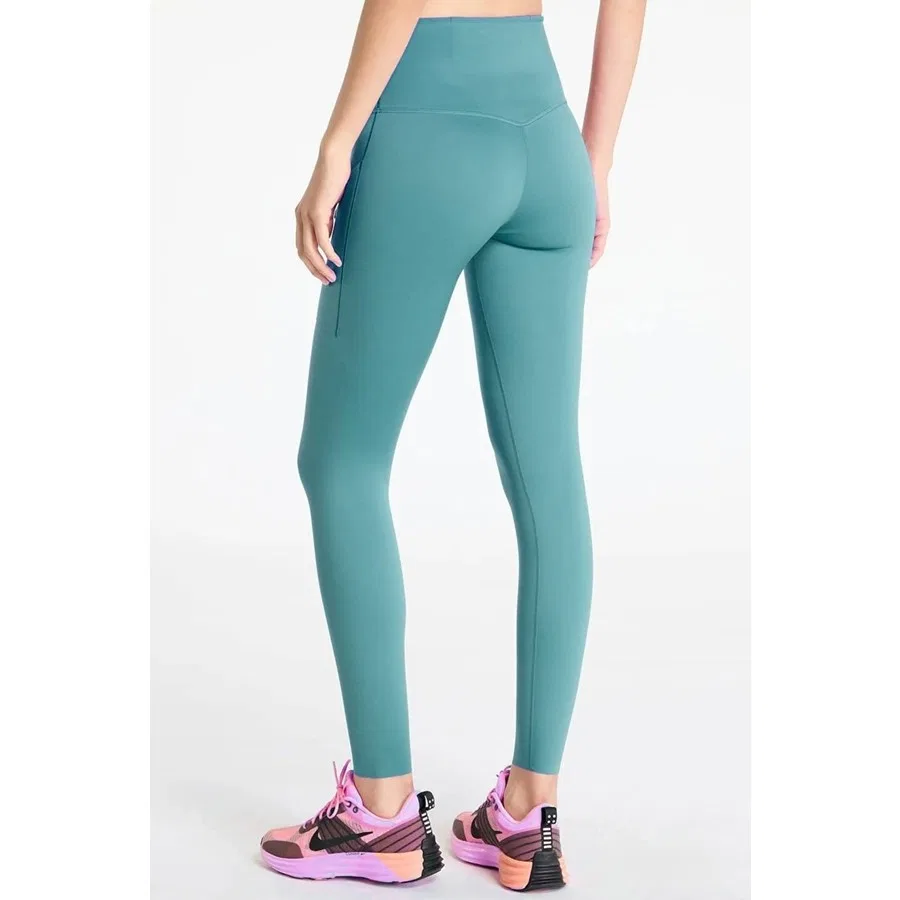 Женские леггинсы для тренировок с высокой посадкой и 6 карманами Nike Go Dri-FIT InfinaLock, Синий — фото 2