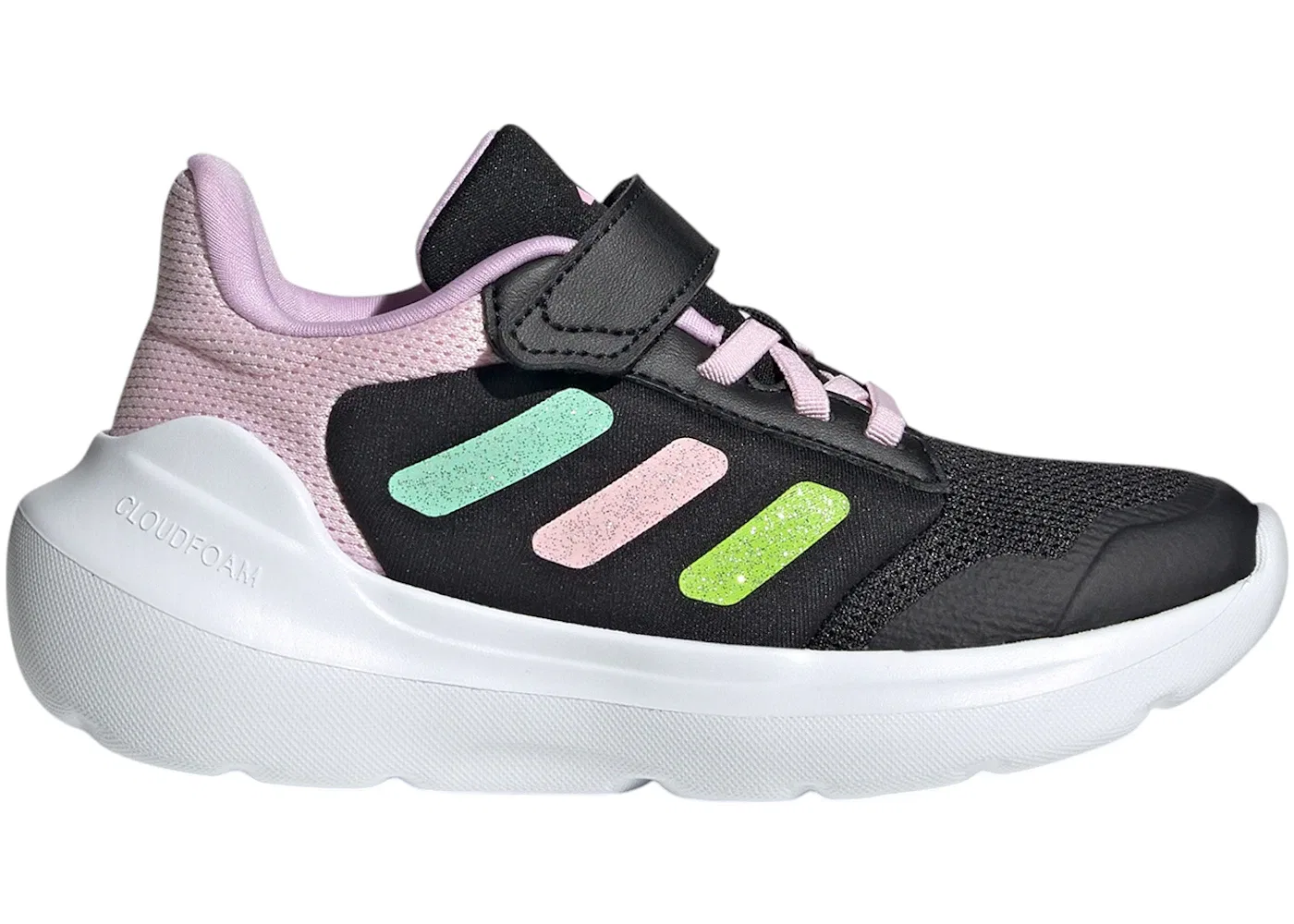 Детские кроссовки для активного отдыха Adidas Tensaur Run 2.0, Core Black Clear Mint Clear Pink
