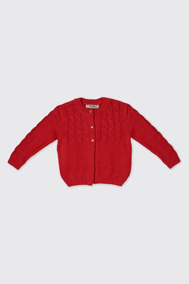 Детский кардиган для девочек хлопковый Panço, Red