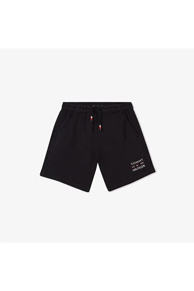 Детские шорты для мальчиков с принтом Logo Tommy Hilfiger, Black