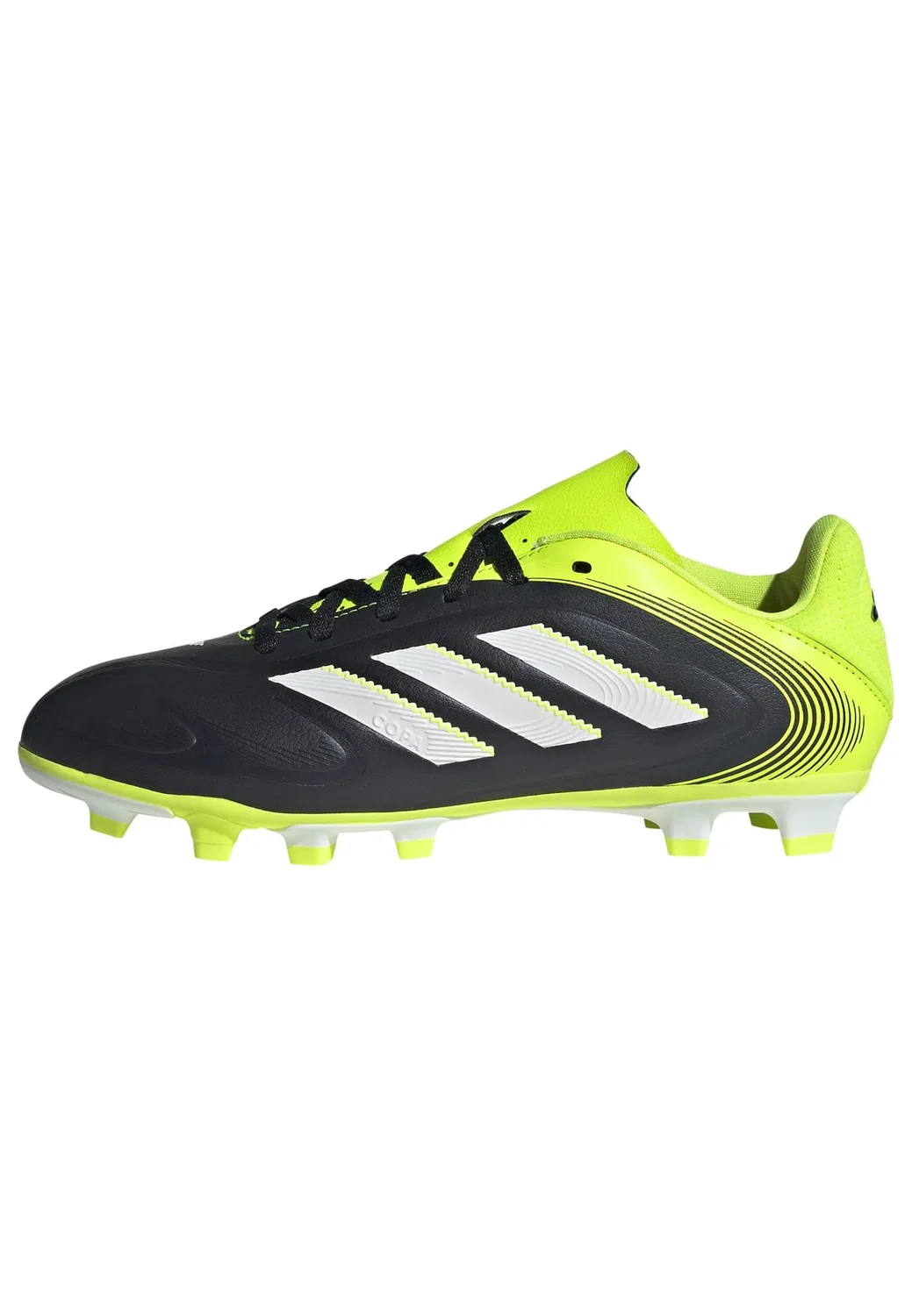 Детские бутсы футбольные для мальчиков с принтом Copa Pure III Club Firm Ground/Multi Ground Football Boots Kids Adidas, Core Black Cloud White Lucid Lemon