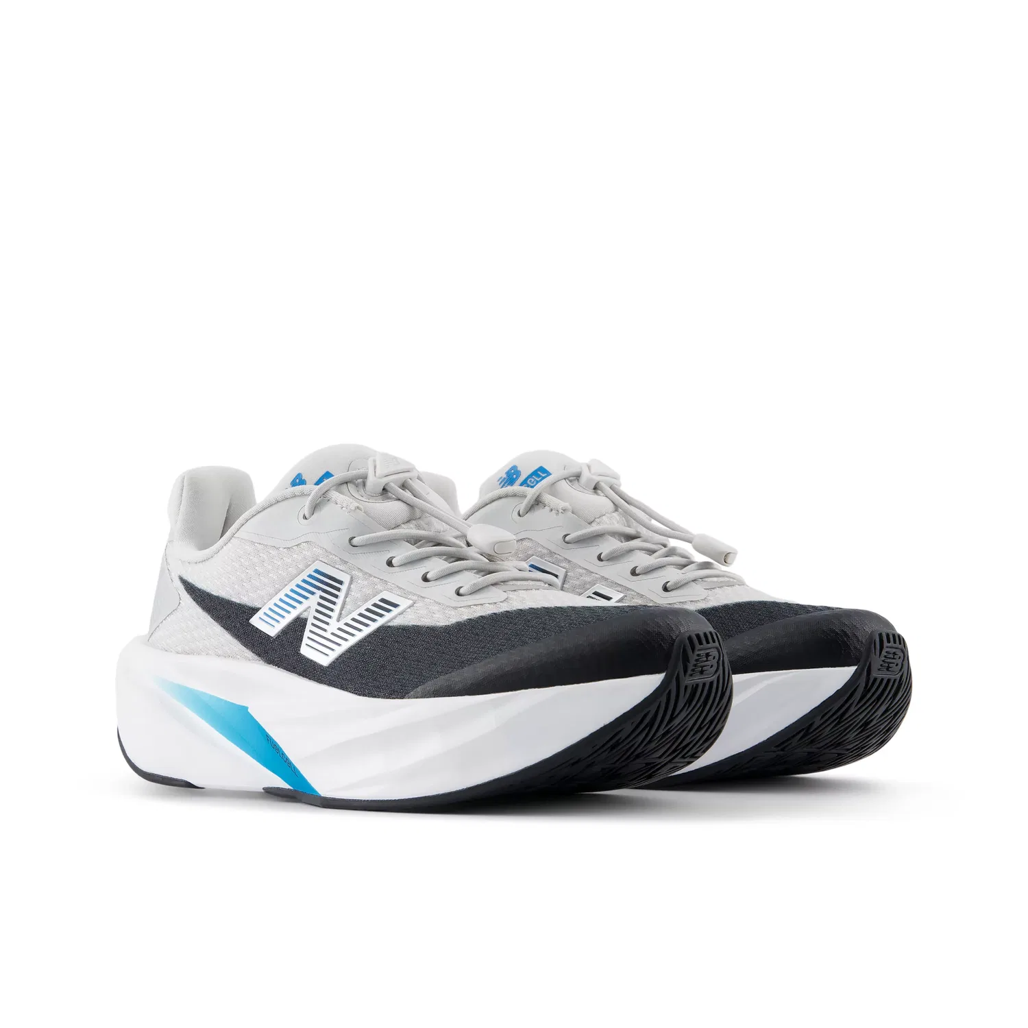 Детские кроссовки легкие с эластичными шнурками FuelCell Rebel Bungee Lace w/Toggle New Balance, Grey Matter With Black And Altitude — фото 2