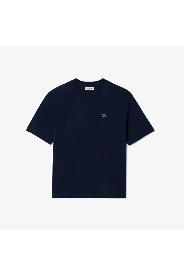 Футболка Lacoste Navy Blue свободного кроя, 100% хлопок — фото 4