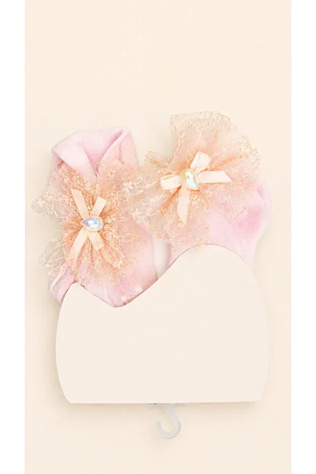 Детские носки для девочек с кружевом Basics Benbilge, Pink