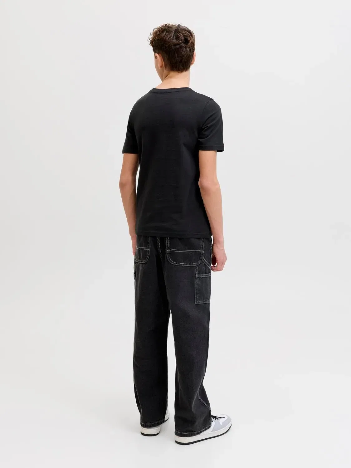 Футболка базовые с круглым вырезом комплект из 3 футболок Jjmunk Jack & Jones Junior, черный — фото 4