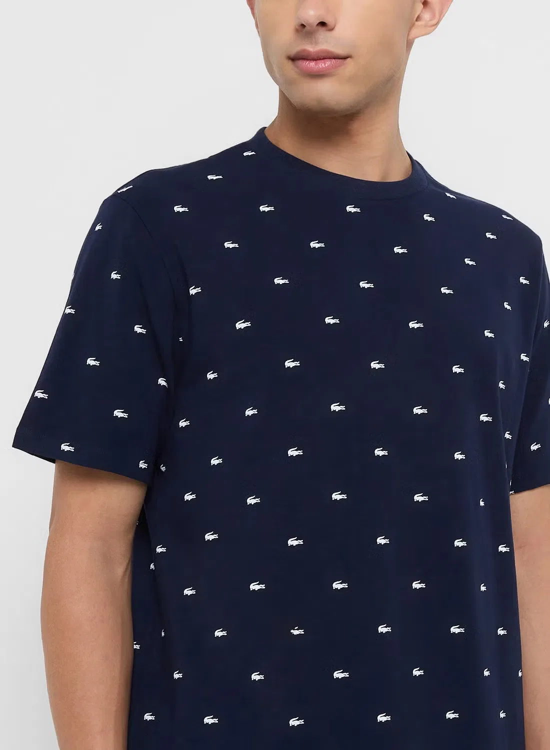 Футболка свободного кроя с принтом крокодила Lacoste, синий — фото 3