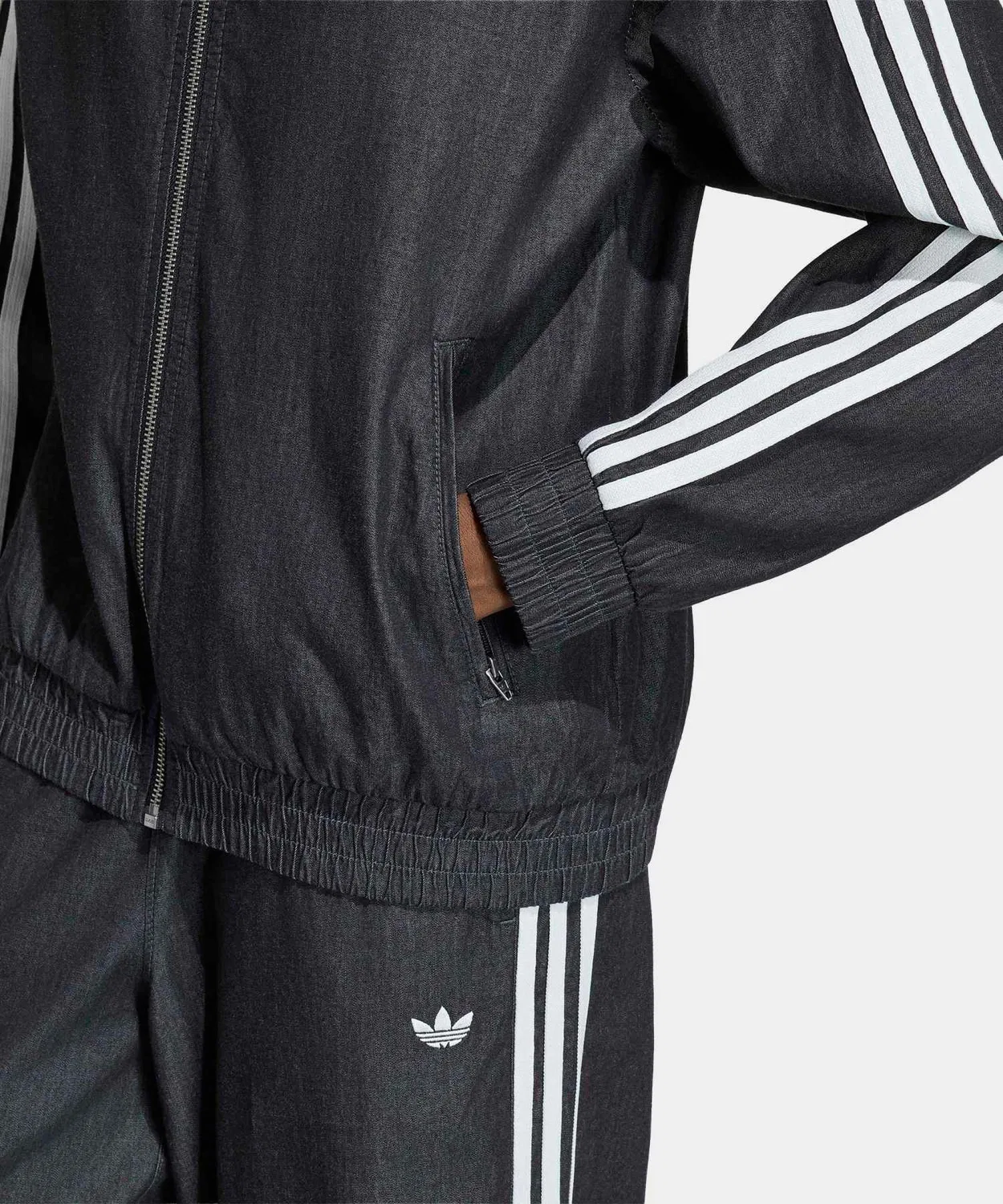 Женская куртка-трактор с капюшоном, свободного кроя, из хлопка, Firebird Track Top Adidas, Black — фото 4