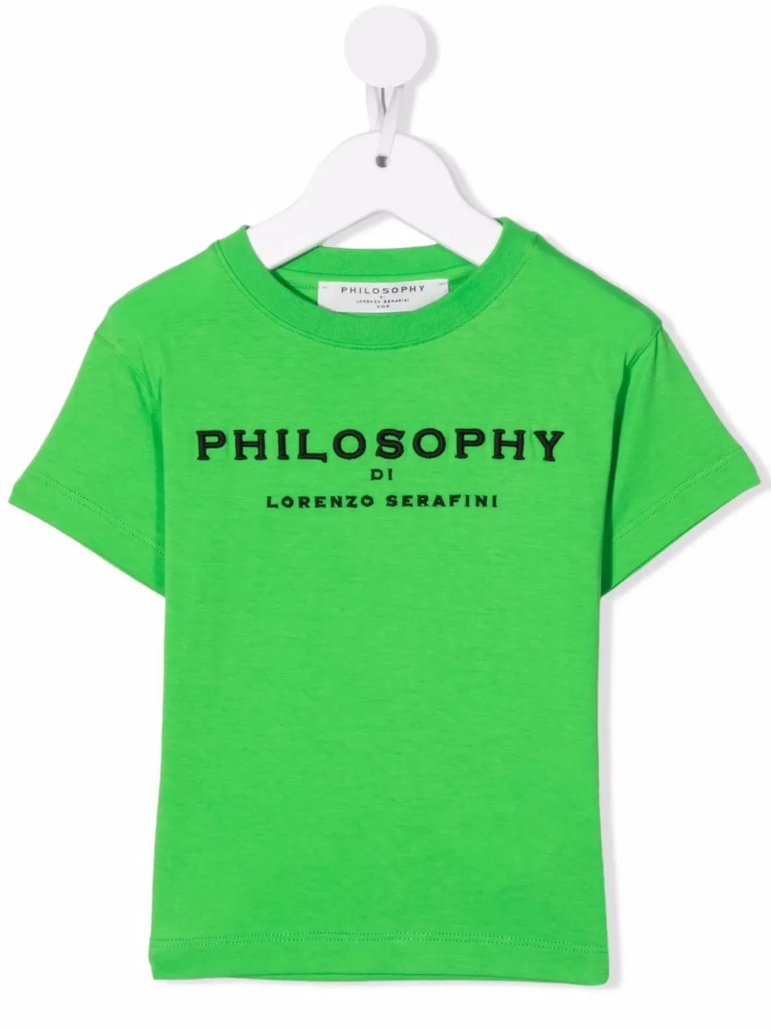 Футболка из хлопка с вышитым логотипом Philosophy Di Lorenzo Serafini, зеленый