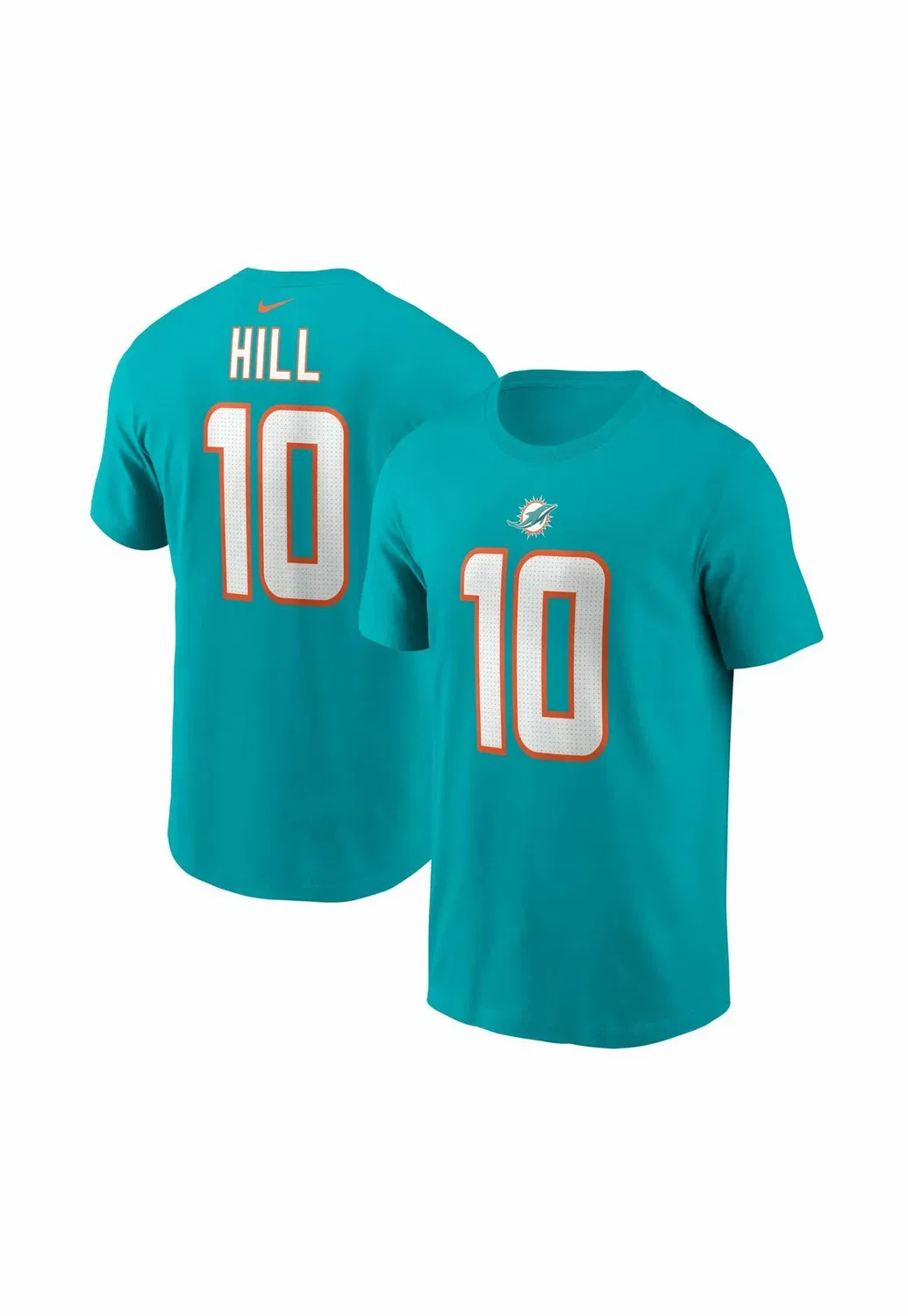 Футболка с принтом игрока команды Miami Dolphins под номером 10, Тайрика Хилла Nike Performance, Aqua — фото 3
