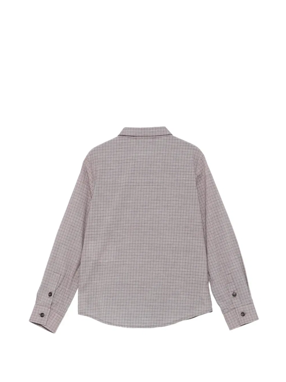 Рубашка в клетку с логотипом Emporio Armani Kids, бежевый — фото 2