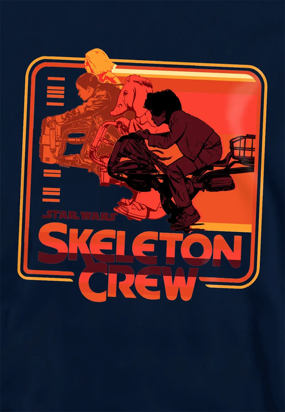 Детская худи Star Wars Skeleton Crew, темно-синий, Disney, темно-синий — фото 2