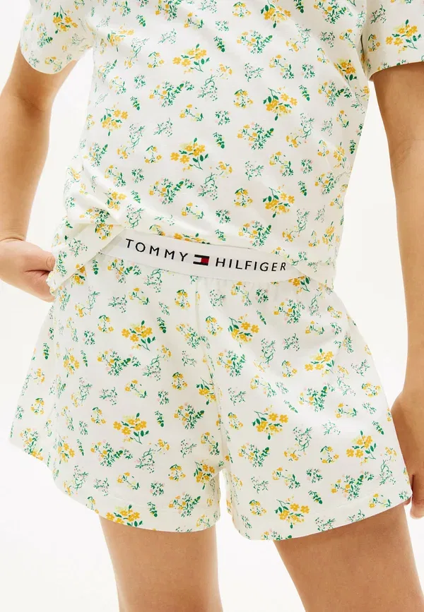 Пижамный комплект цветочный Signature Set Tommy Hilfiger Traditional Floral Ecru, экрю — фото 4
