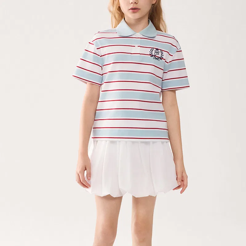 Детский поло с принтом Polo Collar Moderate FILA KIDS — фото 3