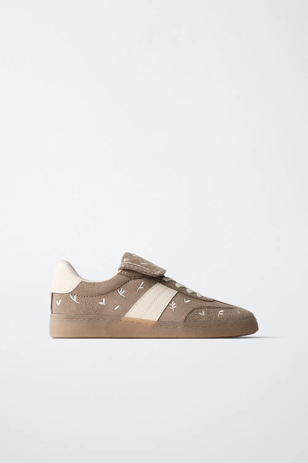 Кроссовки с вышитыми клапанами ZARA, Brown