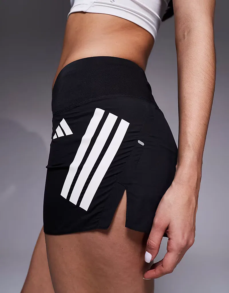 Беговые шорты Adidas Adi365 с тремя полосками, черный — фото 2