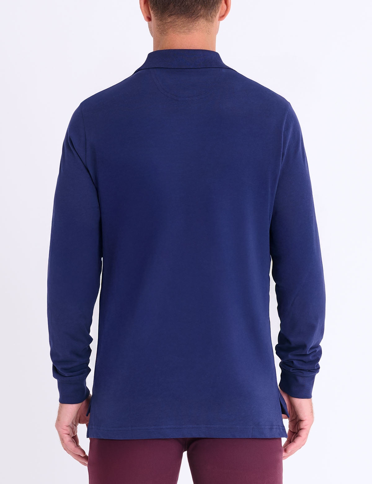 Поло лонгслив U.S. Polo Assn Peached Jersey Shirt, темно-синий — фото 2