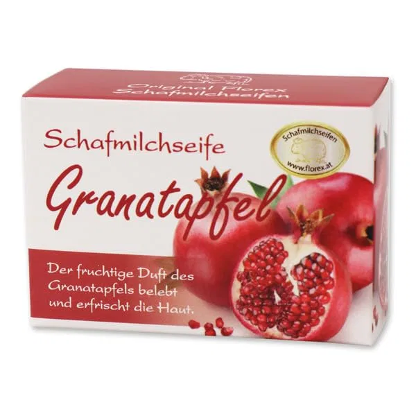 Мыло с овечьим молоком, Florex, 100 г, Pomegranate Schafmilchseife Florex