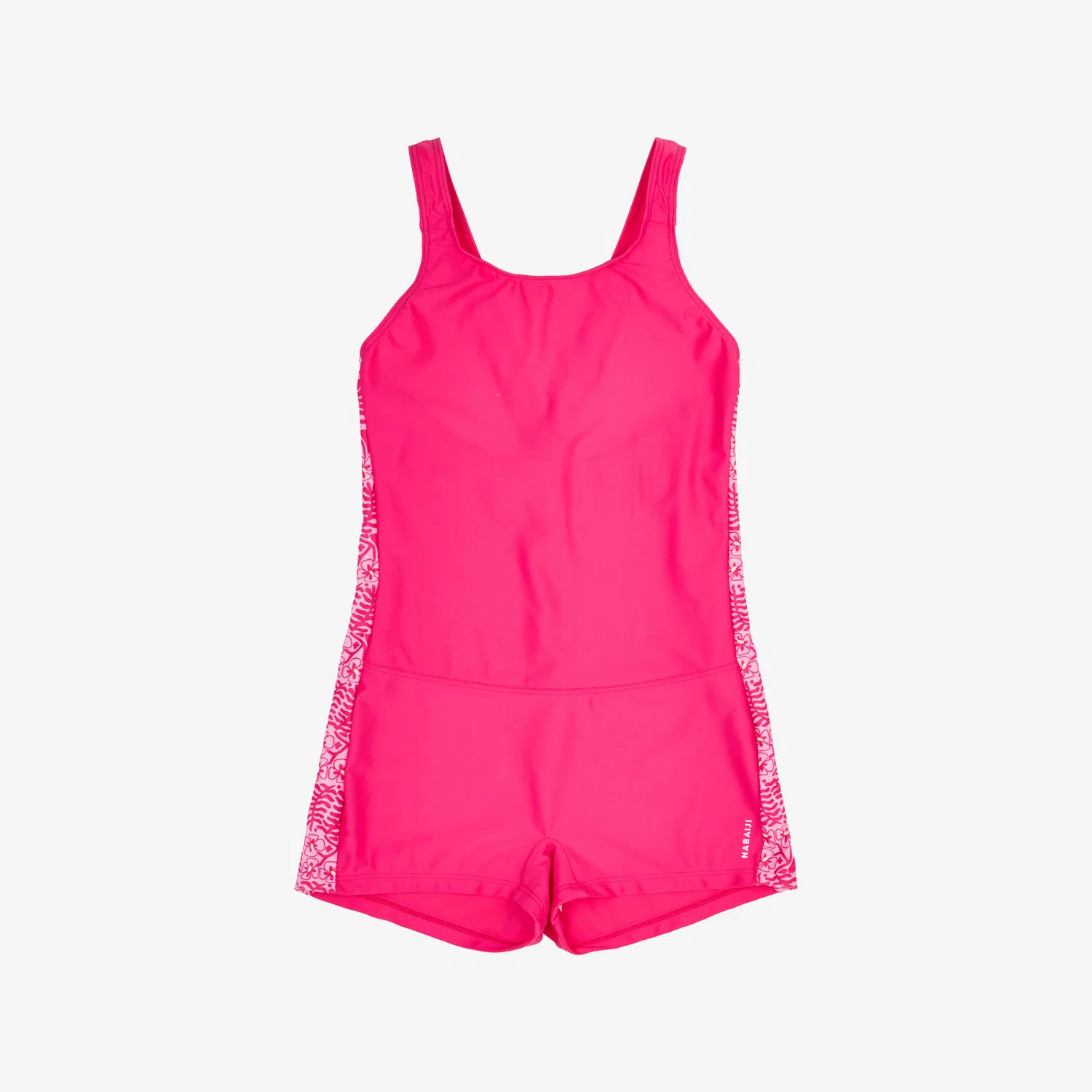 Детский слитный купальник-шорти с принтом Vega Ataa Decathlon, Цвет Magentapink / Rosa — фото 4