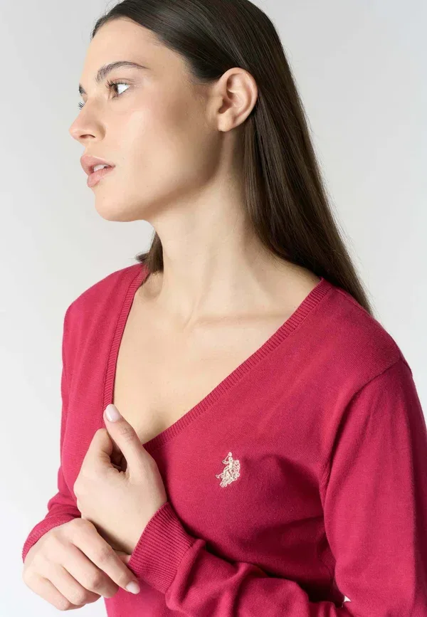 Худи с вышивкой Sweatshirt U.S. Polo Assn., розовый — фото 4