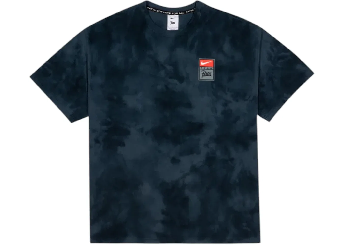 Мужская футболка с принтом Nike x Patta NRG GX Washed T-shirt, Squadron Blue Deep Ocean Dark Obsidian