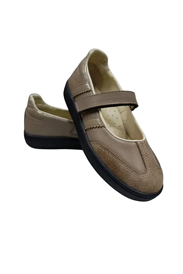 Детские туфли для девочек из натуральной кожи Active Kids Shoes, Beige — фото 2